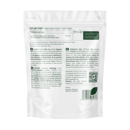 Hydrolyzed Marine Collagen, 250 g