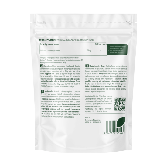L-Theanine 200 mg. 120 Tablets