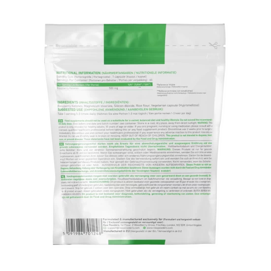 Raspberry Ketones 500mg 60 Capsules